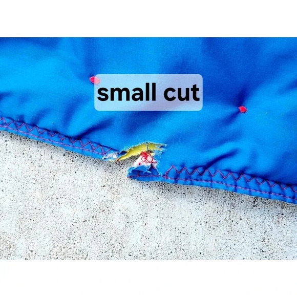 Vintage Disney Pinocchio Blue & Yellow Handmade Blanket Quilt Toddler 44… - Picture 5 of 8